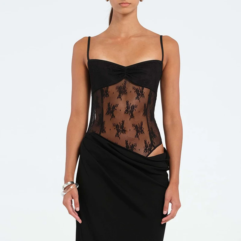 솔리드 컬러 드레이핑 선드레스 패치워크 랩 힙 A라인 버터플라이 레이스 드레스 서스펜더 오프숄더 하이웨이스트 여성 휴가 드레스