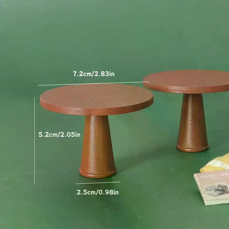 인형 집 식당 가구 장식 인형 집 미니어처 장식품 1/12 인형 집 미니 원형 티 테이블 모델