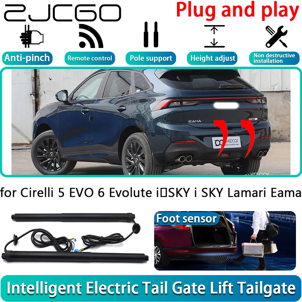 ZJCGO for Cirelli 5 EVO 6 Evolute i‑SKY i SKY Lamari Eama Car Electric Powered Tailgate Power Liftgate Automatic Tailgate Syste