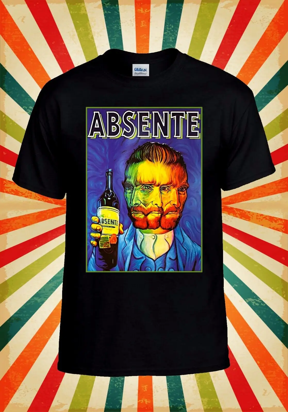 

Absente Van Gogh чернила крутая забавная бейсбольная футболка унисекс для мужчин и женщин, топ 2888