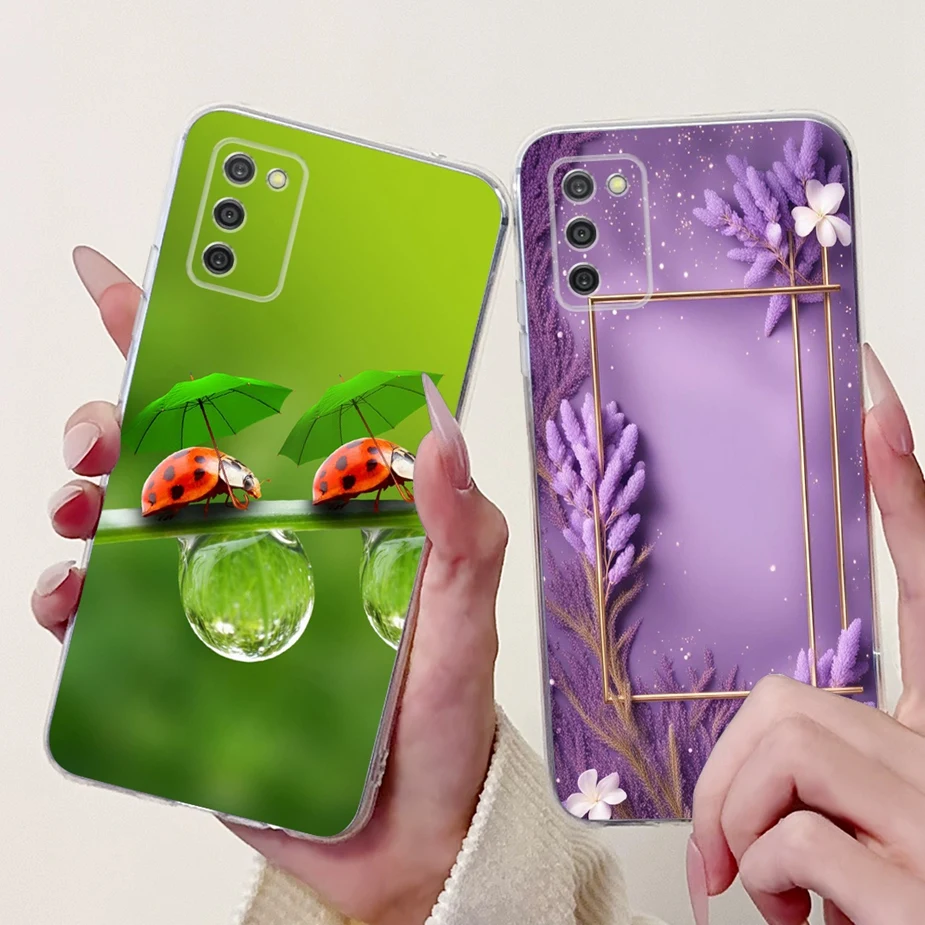 For Samsung Galaxy A03s Case Luxury Butterfly Painted Cover Soft Silicone Phone Case For Samsung A03s A 03 Galaxy A03 Core Shell