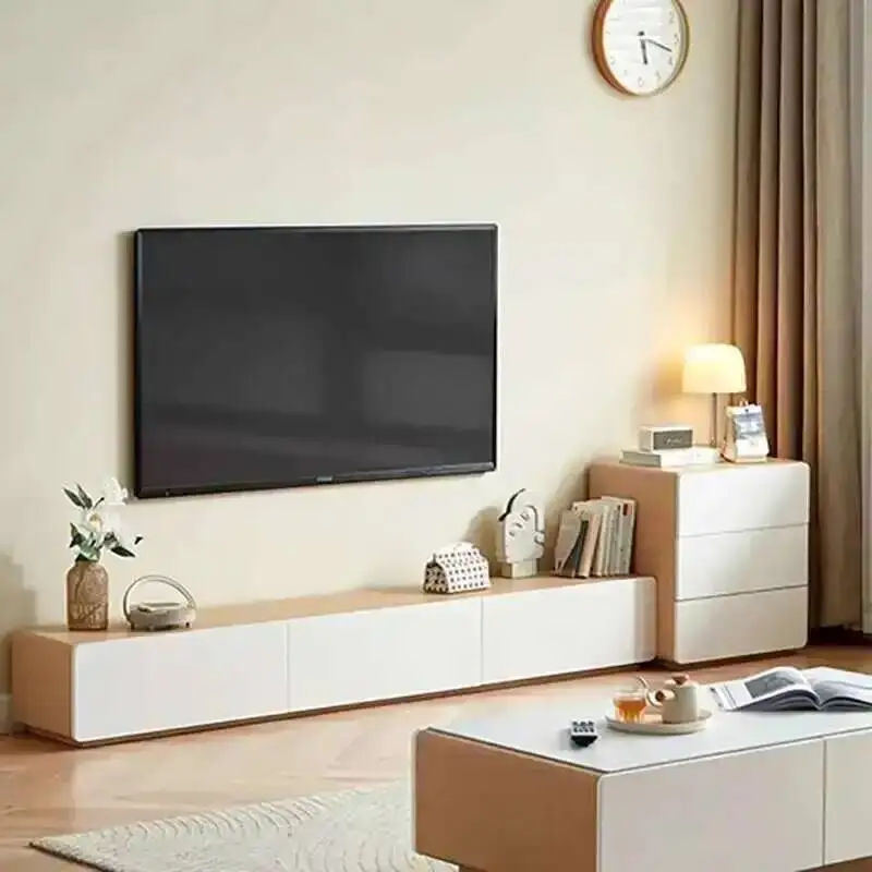 Light Wood Tv Stand Cabinet Storage Drawer Living Room Tv Stand Cabinet Modern Simple Mueble Para Tv Garden Furniture Sets
