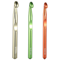 1pc 10/12/15mm Aluminum Crochet Hooks Large Aluminum Alloy Needles Thick Handle Crochet Hooks for Sweater Blanket DIY Making
