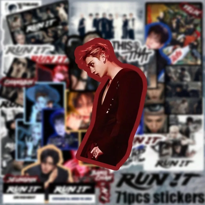 SKZ 71pcs  Waterproof Sticker Set – “THIS & THAT” “RUN IT” K-POP Doodle Decals  Perfect Gift for STAY view 2