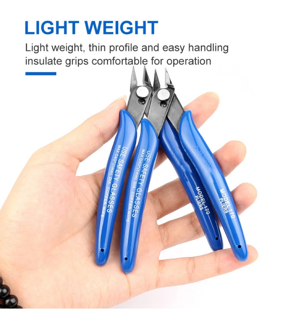 Diagonal Pliers Carbon Steel Pliers Electrical Wire Cable Cutters Cutting Side Snips Flush Pliers Nipper Hand Tools