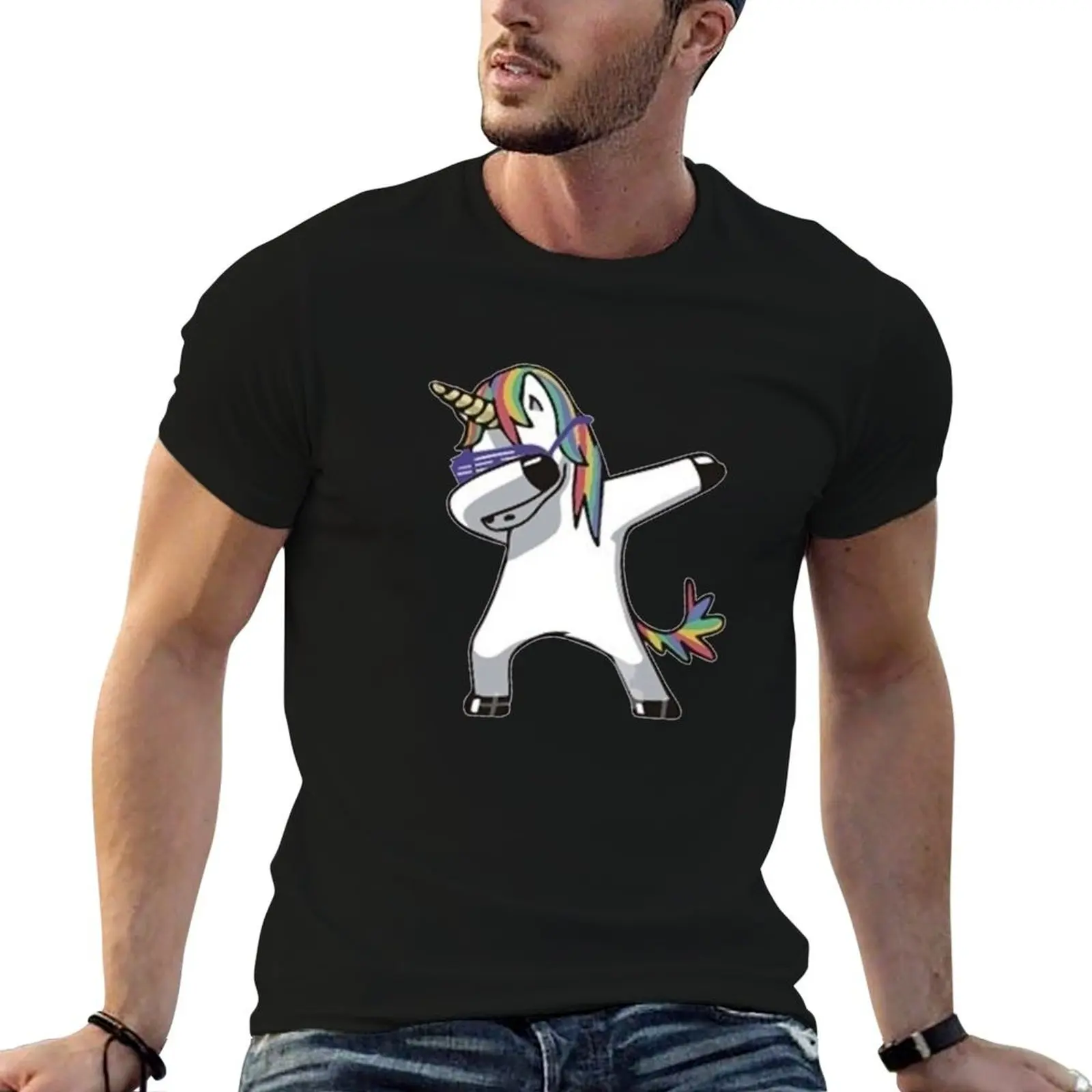 

Dabbing Rave Unicorn T-Shirt mens graphic t shirts man t shirt graphic man t shirt cotton T-Shirt