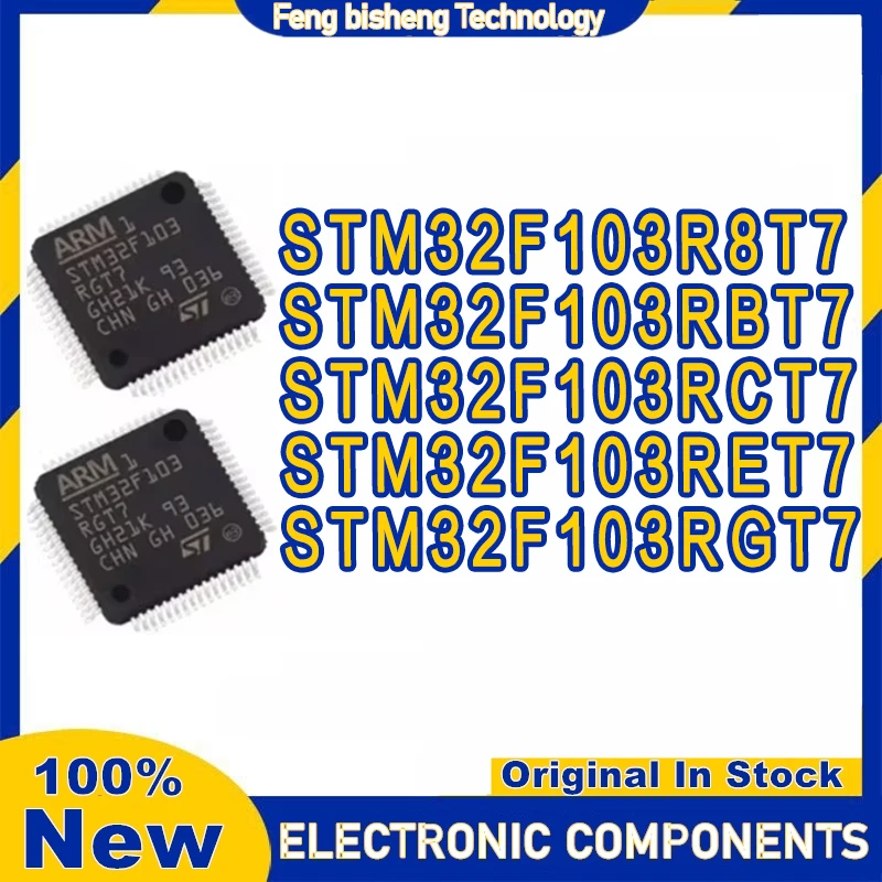 STM32F103R8T7 STM32F103RBT7 STM32F103RCT7 STM32F103RET7 STM32F103RGT7 STM32F103 STM32F STM32 STM IC Chip MCU LQFP-64 in magazzino