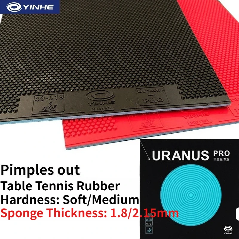 Fotografia 5: Borracha de Tênis de Mesa YINHE Uranus PRO com Espuma de 1.8/2.15mm, Dureza Média/Macio, para Ataque Rápido e Loop