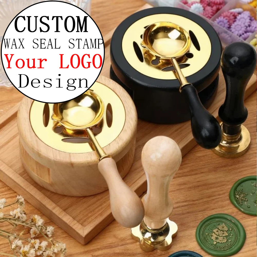 Wax Seal Stamp Set - Personalized Wax Seal Stamp Kit Custom