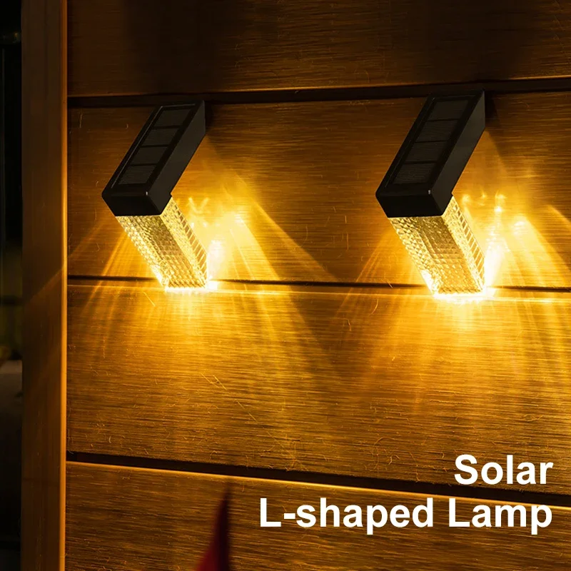 Wall Light Waterproof Induction Staircase Step Lights New Solar Powered Motion Outdoor Garden Decoration Courtyard Sensor Lamp