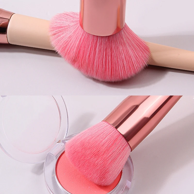 Slope Blusher Stippling Brush ครีมและ Liquid Blushes แปรงแต่งหน้าอเนกประสงค์ Powder Contouring แปรงแต่งหน้าเครื่องมือ