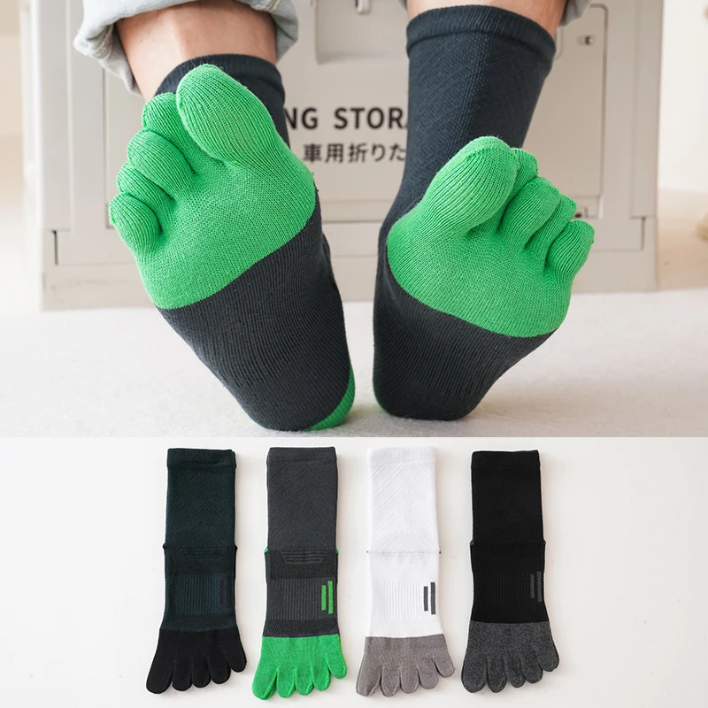 1 Pairs Toe Short Socks Sport Man Compression Cotton Sweat-Absorbing Young Casual Anti-Bacterial Breathable Five Finger Socks