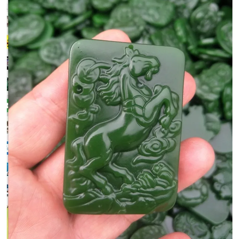 

Подвеска из Нефритового материала со знаками Зодиака в монгольском стиле для мужчин и женщин, успех