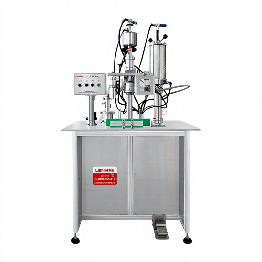 Industrial Semi Automatic 3 in 1 High Speed Aerosol Spray Paint Filling Machine