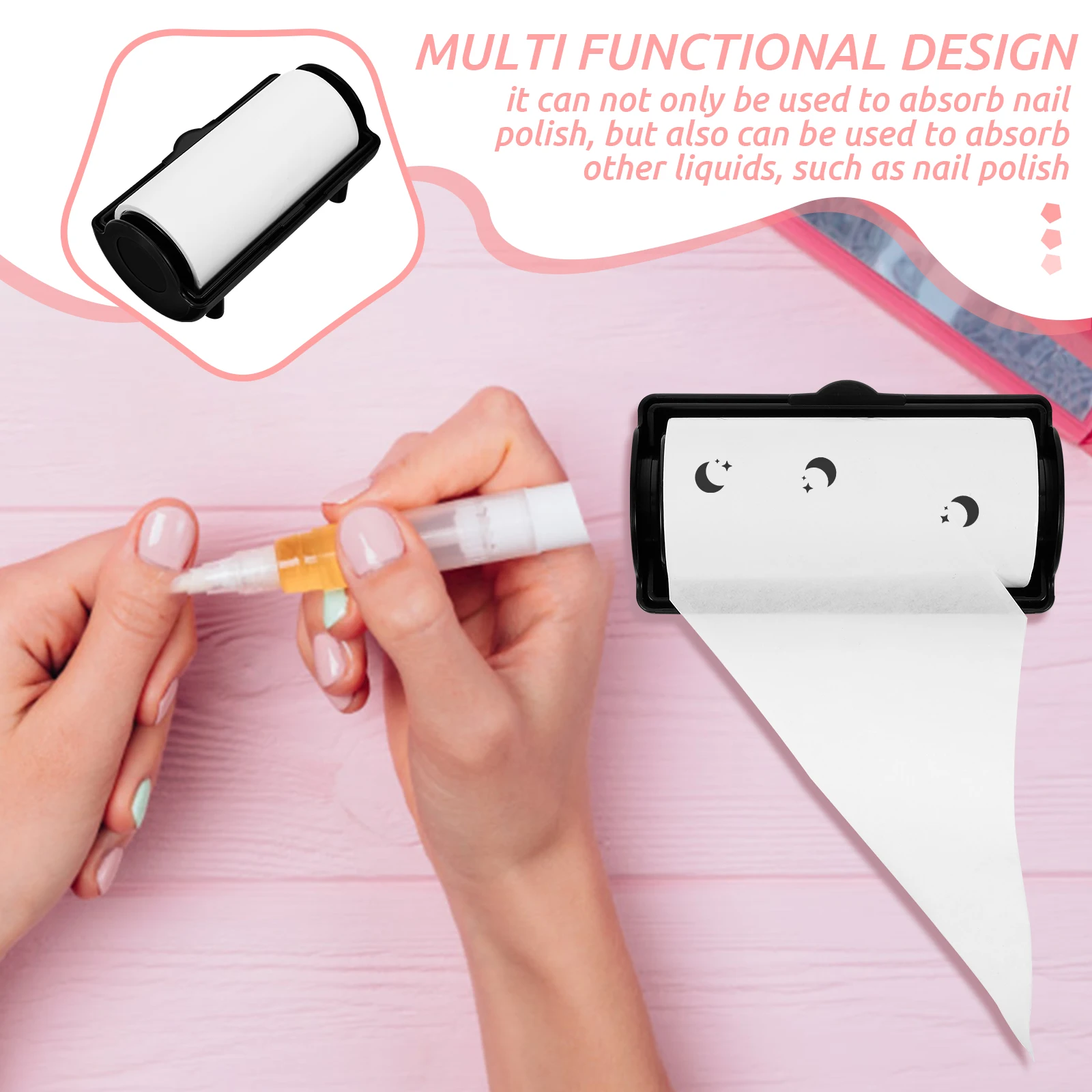 Papel Absorvente de Óleo para Arte de Unhas Reutilizável 40 Folhas Design Compacto e Portátil para Limpeza de Esmalte e Líquidos