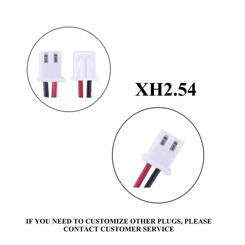 Lithium Battery 3.7V 18650 with XH2.54-2P Plug 4500/6200/12000mAh Rechargeable battery For Fishing LED Light Bluetooth Speaker