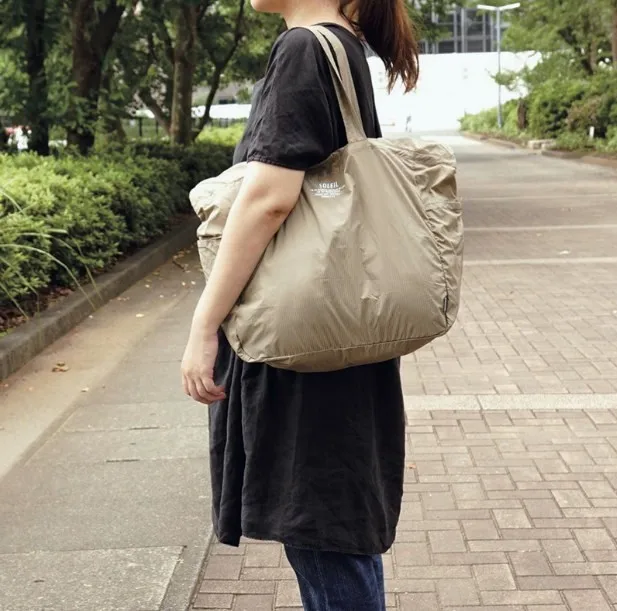 

Ultra-Light Waterproof Gliding Sailcloth Tot Bag New Arrival Foldable Single oulder Tote Bag in Four Colors Casual Nylon Purse