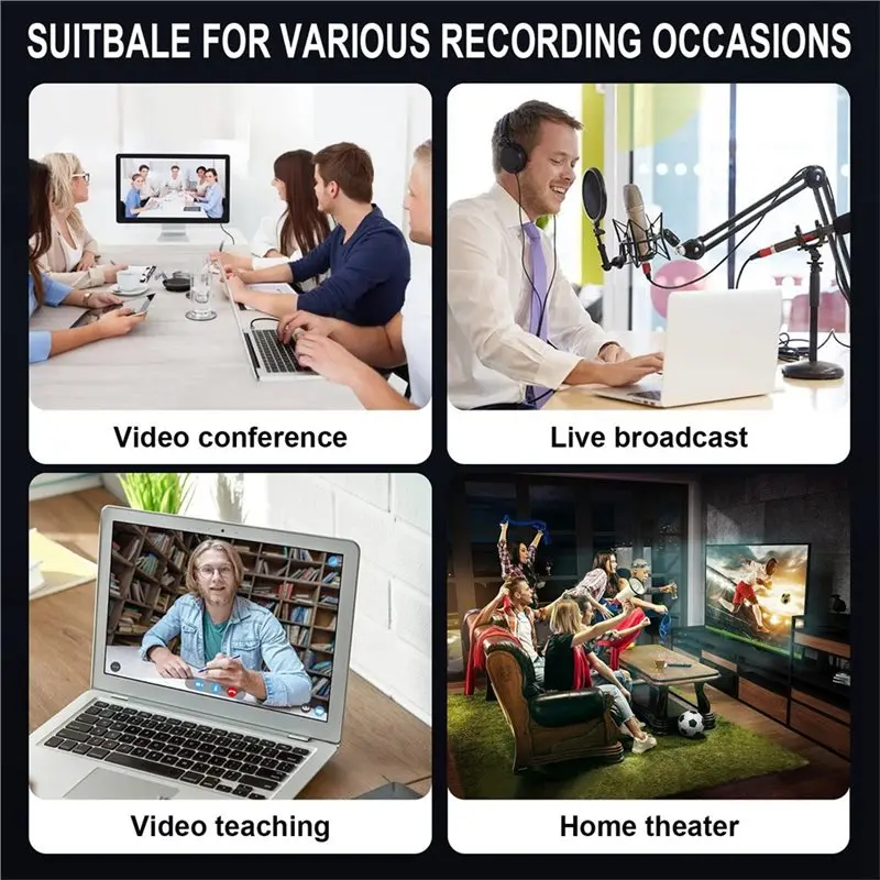 AT82-Game For PC Recording 4K USB 3.0 Video Capture Card -Compatible 1080P HD Video Recorder Grabber Mic Audio view 5
