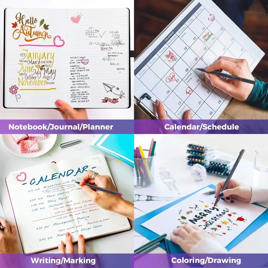 أقلام مخططة لمجلة بايم، أقلام ملونة، مستلزمات مدرسية مكتبية، قلم رسم فني ذو نقطة دقيقة، علامات فنية لمجلات الرصاصة #6