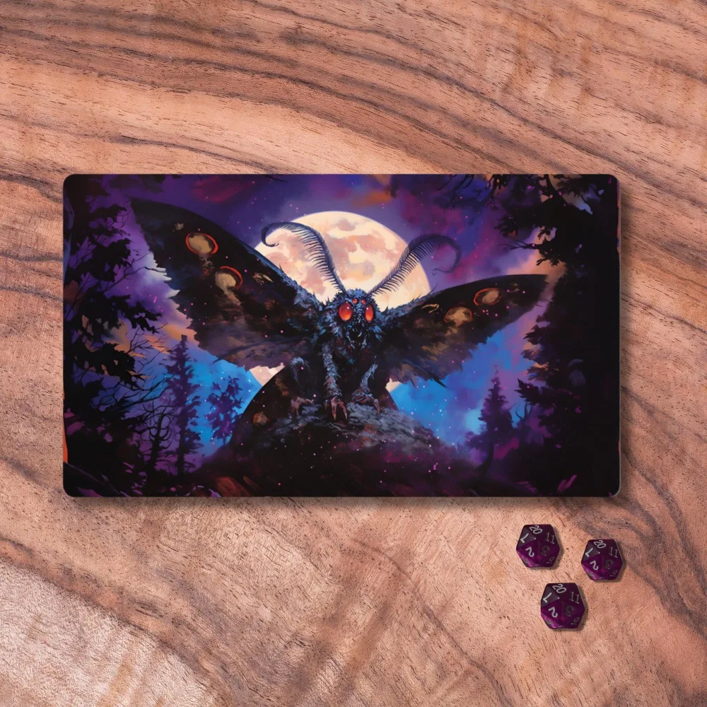 RPG Playmat, 80's Moth Horror Themed TCG Playmat, Unofficial CCG Playmat,Trading Card  Accessories alfombrillas para escritorio