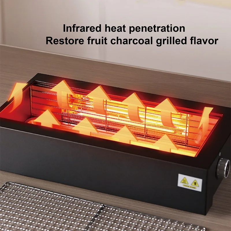 Réchaud électrique pour camping en plein air, gril domestique antiadhésif sans fumée, adapté au thé, 220V