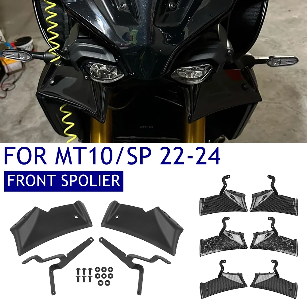 

MT10 Motorcycle Front Downforce Spoiler For Yamaha MT-10 SP MT 10 2022-2024 Naked Spoilers Winglet Aerodynamic Wing Deflector