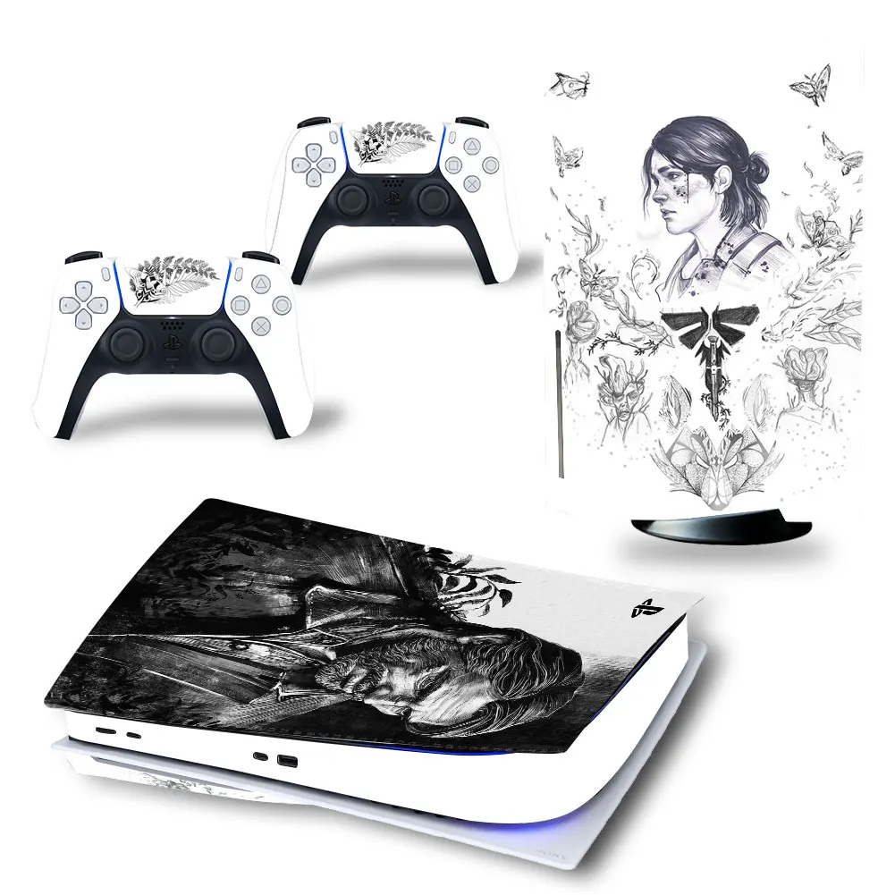 The Last of Us PS5 Disk Digital Edition Skin Sticker Decal Cover for PS5 Console and 2 Controllers PS5 Skin Vinyl