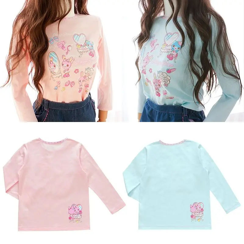 

Japanese Mp Cute Cartoon Printed Daughter's Clothing Spring New Y2k Aesthetic Princess Long Sleeved T-shirt Kids Clothes Girls