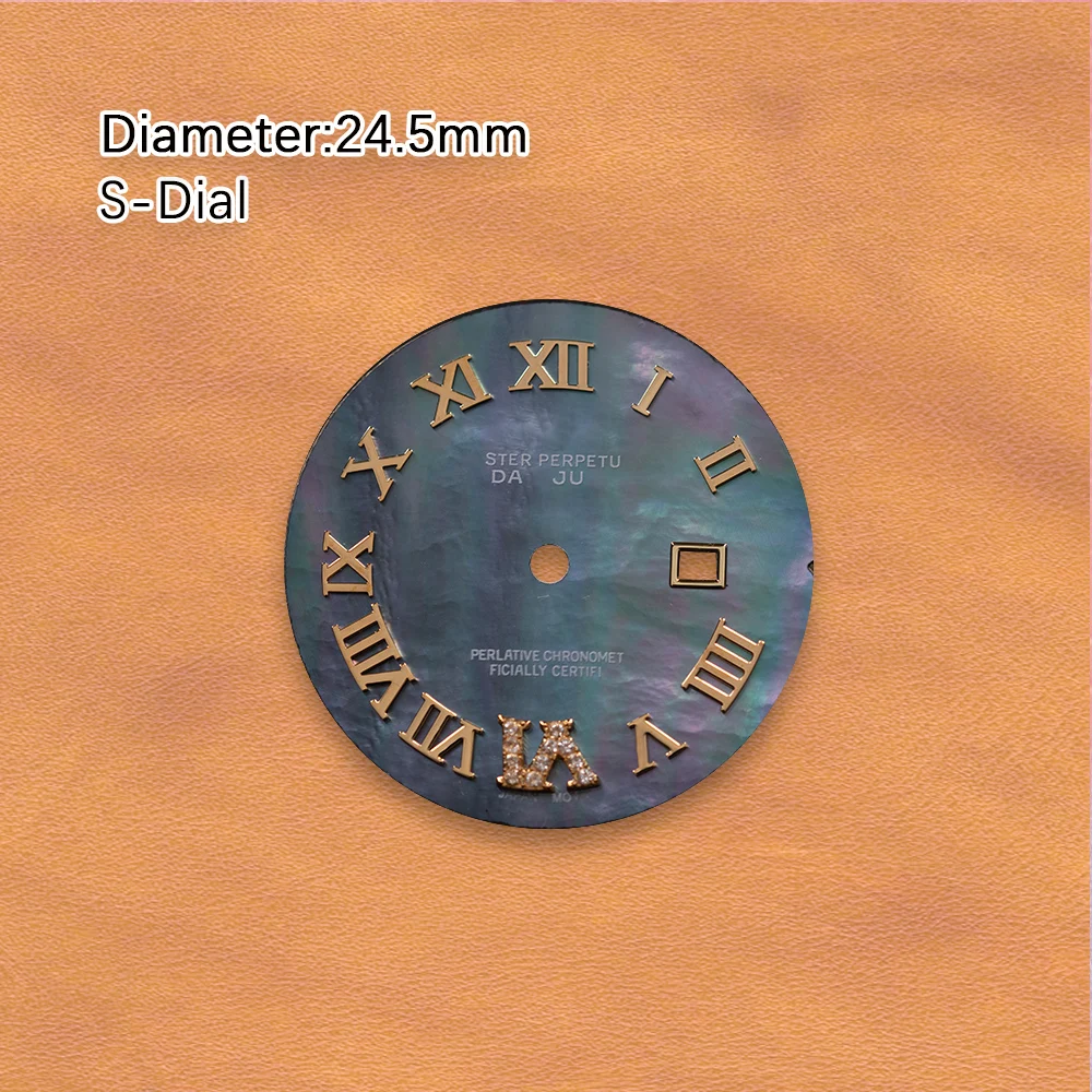 S Dial 24.5mm Roman dial Diamond dial Ladies dial No Hands No Luminous Fit NH05 Movement Watch Modification Accessories ﻿