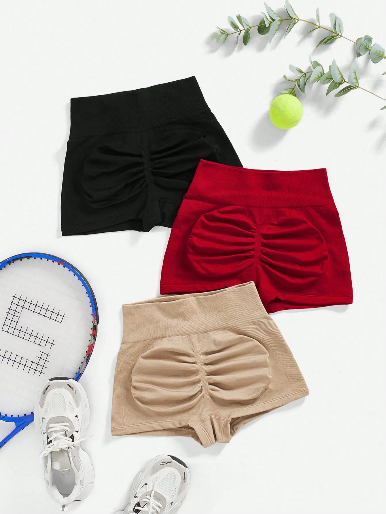 

Шорты Klein Blue с эффектом подтяжки ягодиц, высокая талия, дышащие, быстросохнущие, для спортзала, йоги, бега, легкие, влагоотводящие