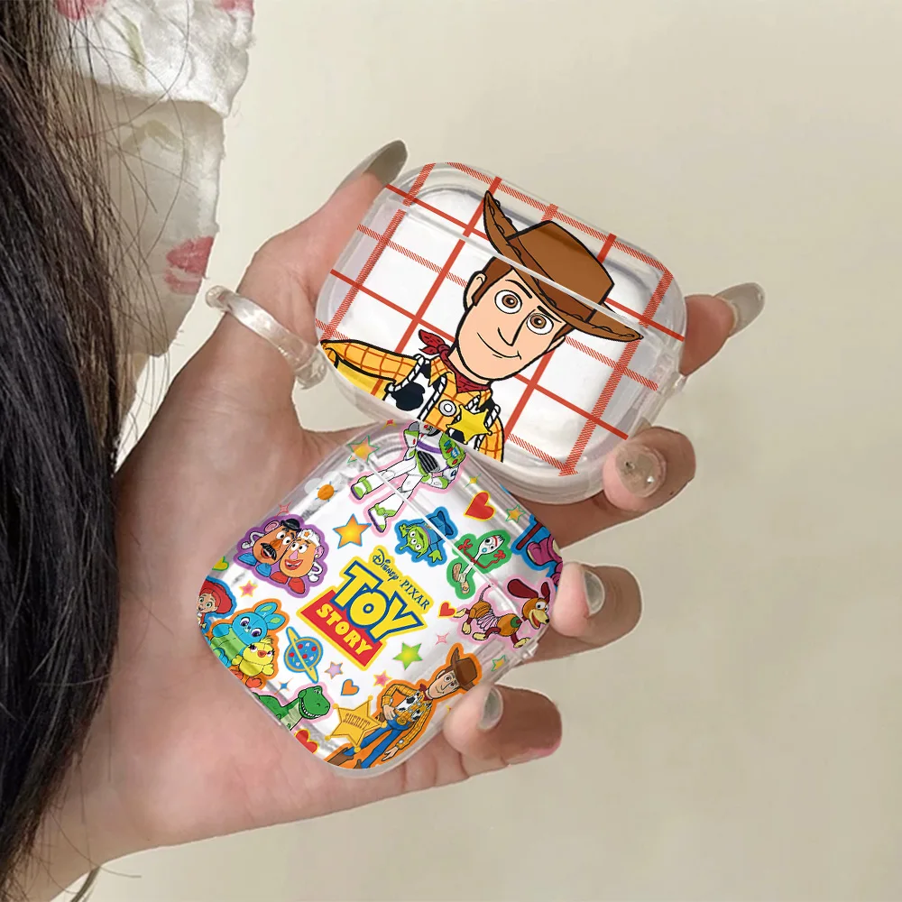 Capa de Silicone Translucida e Fofa para Airpods 4 3 Pro 2 1, Capa Protetora para Fones de Ouvido Sem Fio