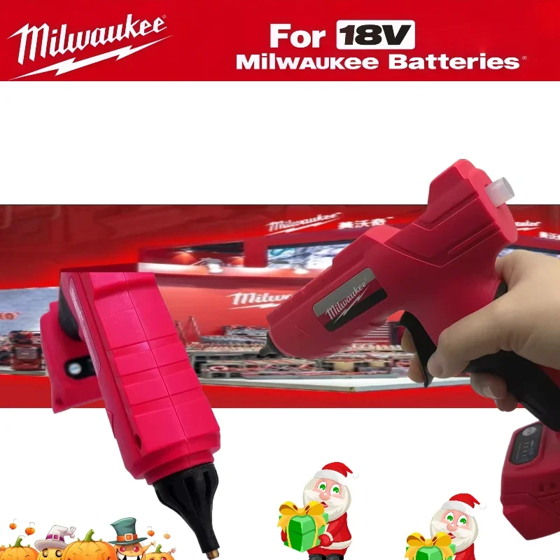 ميلووكي لتقوم بها بنفسك أداة عصا لصق تذوب الساخن لحام مسدس هواء الكهربائية مسدس الغراء الساخن اللاسلكي تذوب الغراء بندقية أدوات كهربائية بطارية 18 فولت