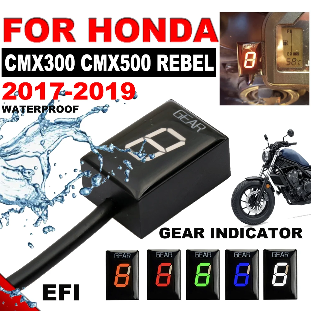 For Honda CMX300 Rebel CMX500 2017 CM300 CM500 Rebel Motorcycle Accessories LCD 6 Speed 1-6 Level Gear Indicator Digital Meter