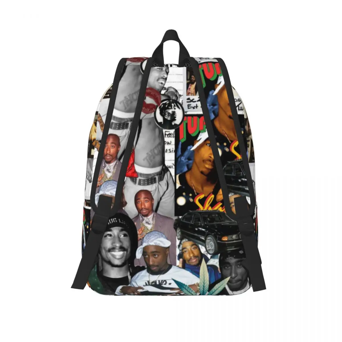 Tupac 2pac nouveau sac d'école à motif à la mode imprimé sac à dos léger 15,7 pouces 17,7 pouces