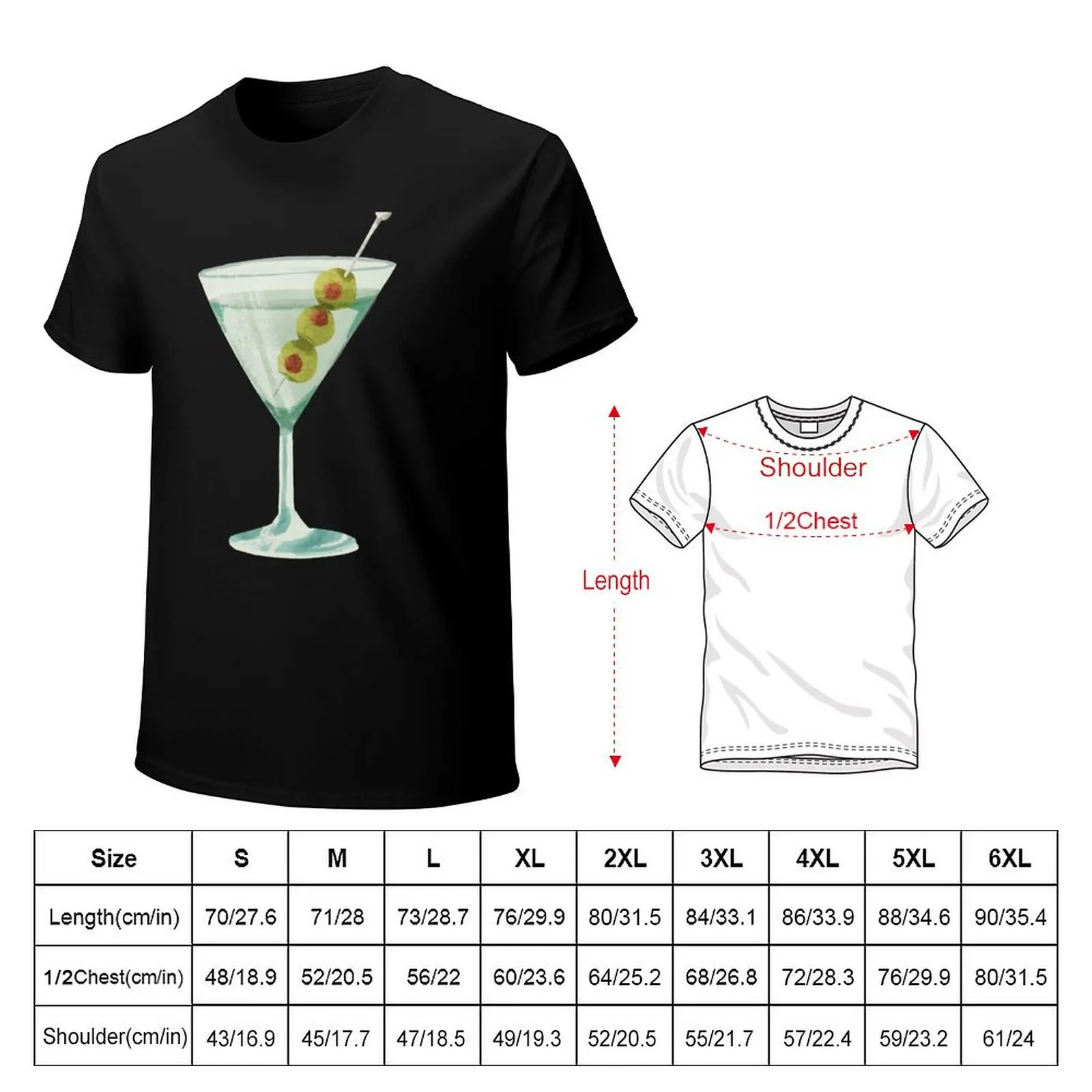 Olive Martini Cocktail T-Shirt heavyweights sublime vintage t shirts men t shirts high quality