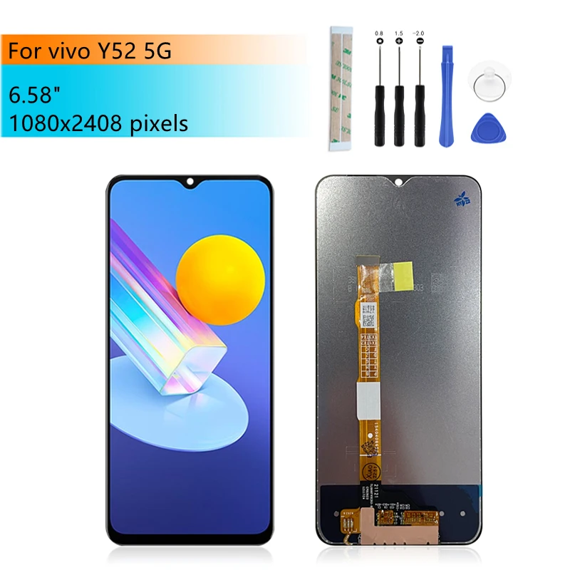 For Vivo Y52 5g LCD Display Touch Screen Digitizer Assembly V2053 Lcd Digitizer Replacement Repair Parts 6.\