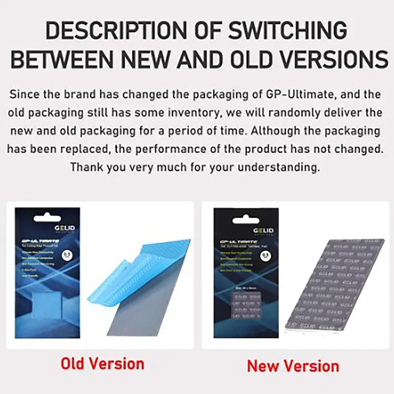 High Efficiency GELID 15W MK Thermal Silicone Pad for Gaming CPU GPU Low Thermal Resistance for Computer Electronics