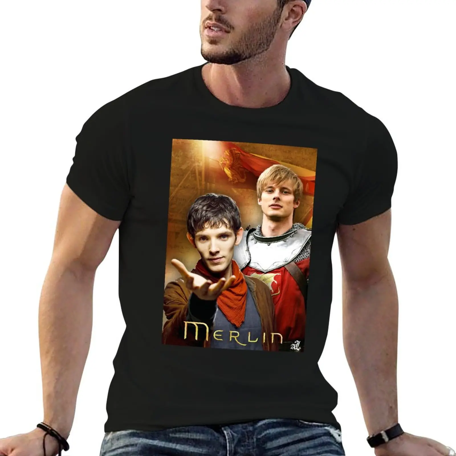 

t cotton man T-Shirt shirts Nice for cotton For Gifts shirts t man Everyone for Bbc Keepsake pack Merlin