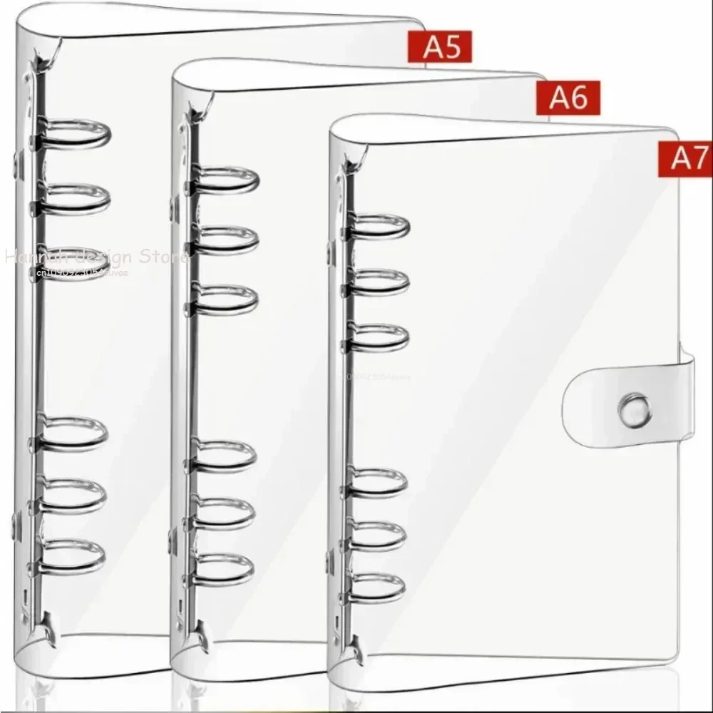 A5 A6 A7 Notebook Clip Matte Translucent 6 Hole Notepad Binder Binding Cover Scrapbook Photo Album File Folder Budget Planner