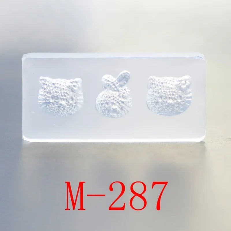 

1 pack, nail art silicone mold, cute bunny nail jewelry, three-dimensional free coloring nail accessories, Internet celebrity hi