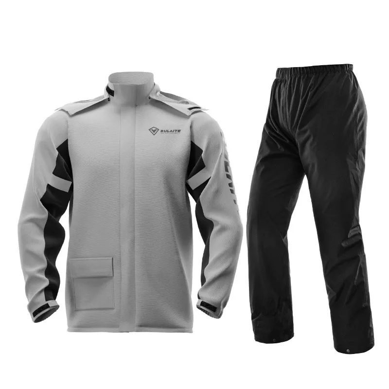 

Sulaite Men's waterproof soaking motorcycle raincoat outdoor raincoat waterproof shoe cover raincoat ultra-thin fishing
