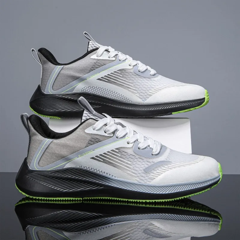 

Summer Hot Selling Mens Sports Shoes Comfortable Lightweight Breathable Running Shoes Elastic and Shock-absorbing Walking Shoes