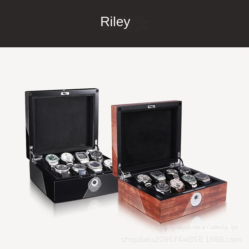 Fingerprint lock, watch storage box, pear wood watch display box, gift box.