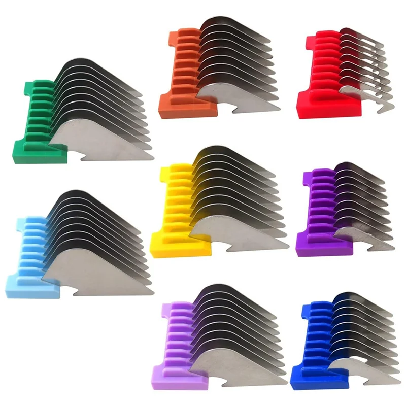 【BRAND NEW】Electric Clipper Limit Comb Set For Waldorf ARCO 1854 Compatible Animal Stainless Steel 8-Color Pet Shaver Hair Guide
