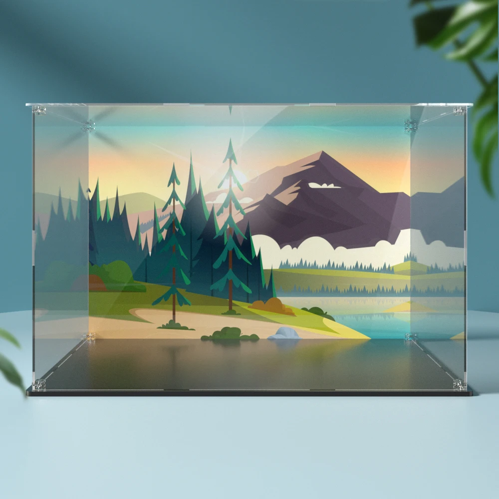 Acrylic Display Box for Lego 21338 A-Frame Cabin Dustproof Clear Display Case (Lego Set not Included）