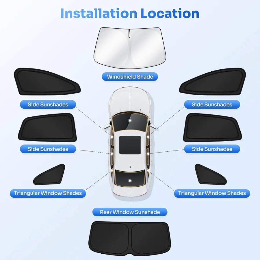 Sunshades for 20212025 2026 Volkswagen VW ID.4 Accessories Windshield Sun Shade Side Rear Window Shade Cover Sun Visor Shield P