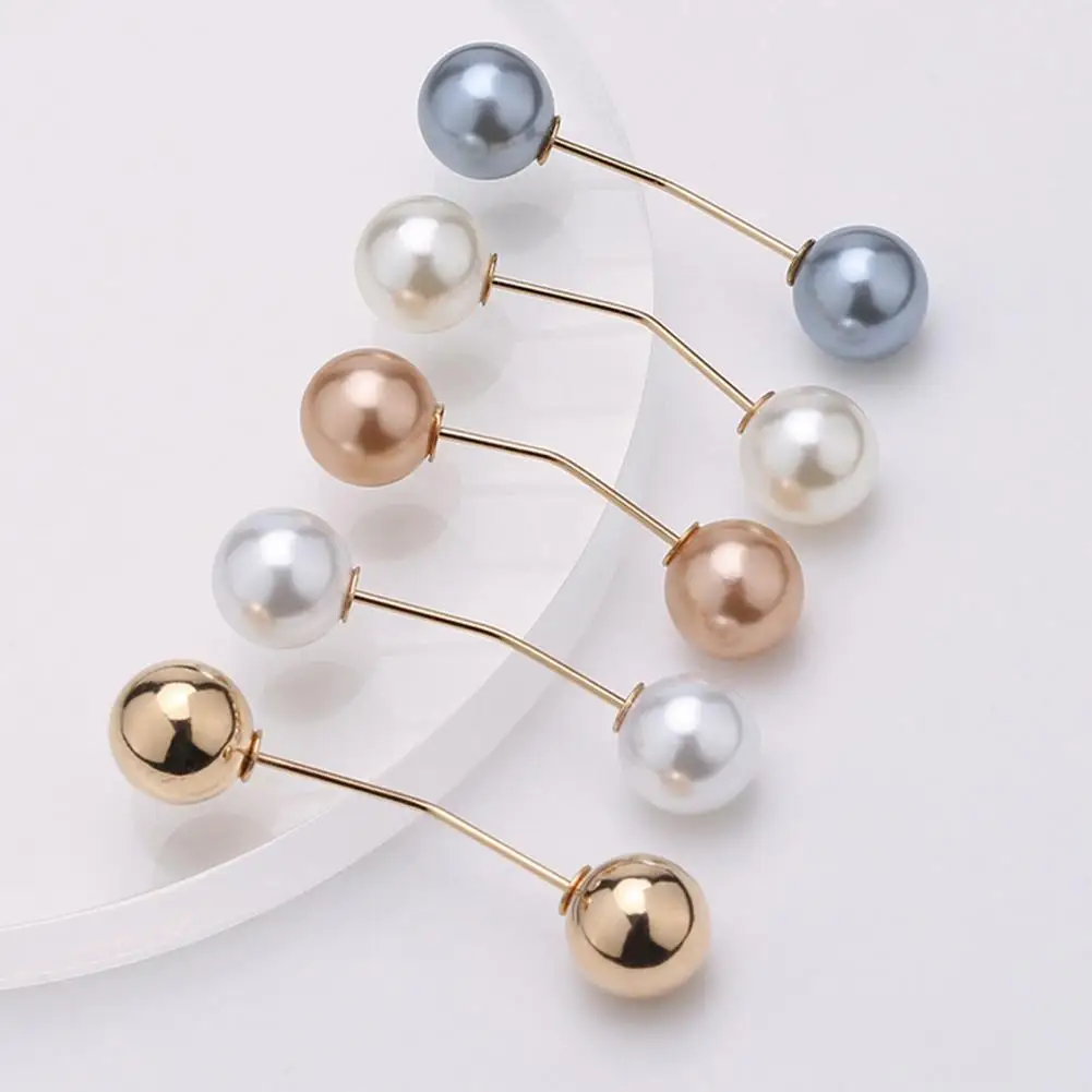 Clothes Brooch Classic Simple Graceful Fine Workmanship Fixed Clothes Simulation Pearl Pin for Dating Cardigan Clip Lapel pins