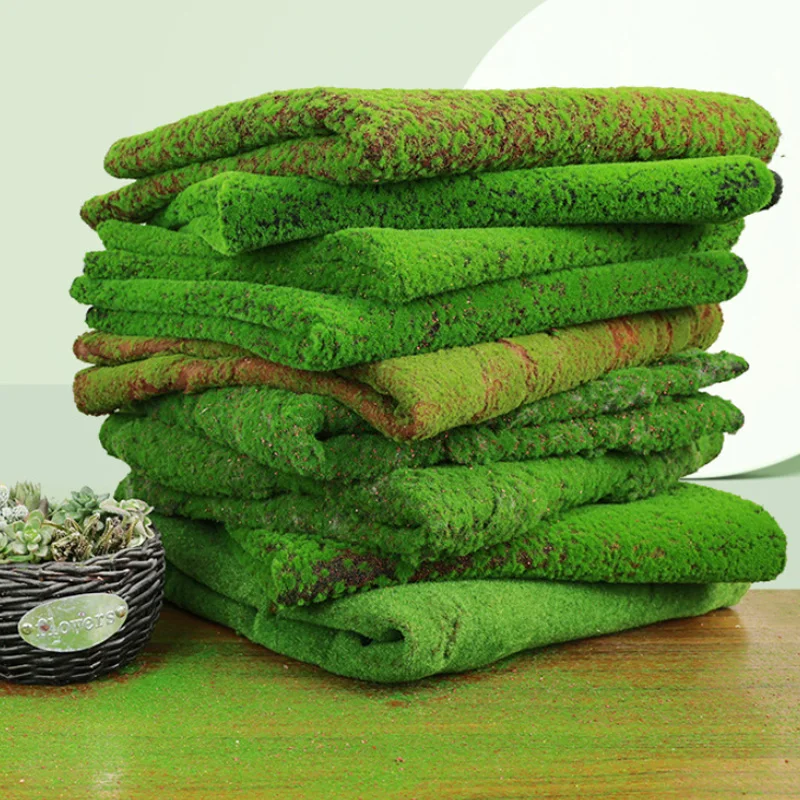 50/100cm 11Styles Artificial Grass Rug Fake Moss Lawn Garden Landscape Turf Roll Festival Wedding Decoration  Mat Carpet