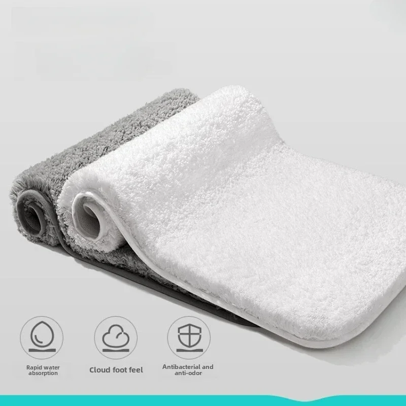 

‌Antibacterial Extra Thick Bath Mat - Super Absorbent Non-Slip Bathroom Rug, Ultra Soft Plush Shower Carpet with Dense Fibers