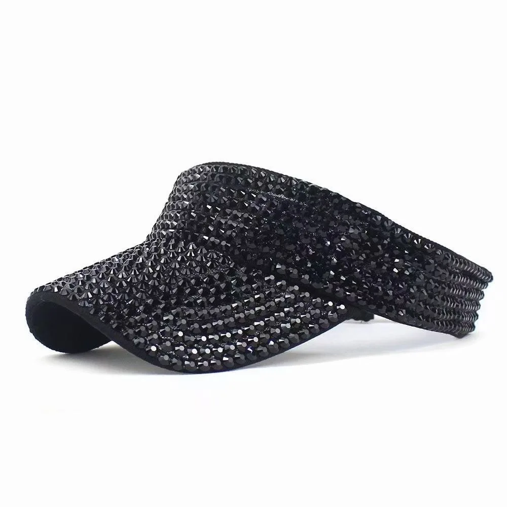 라인스톤 빈 탑 캡 캐주얼 여성 햇빛 가리개 여름 봄 스트릿웨어 패션 블링블링 다이아몬드 장식 야구 모자